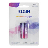 Pilha Elgin Aaa Recarregável 1000 Mah