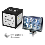 Par Refletor Holofote Luminaria Farol 8 Leds 12v/24v Cor Da Carcaça Preto Cor Da Luz Branco-frio Lumi