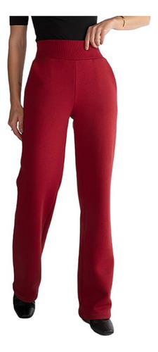 Calça Feminina Basico Com Moletom Peluciada Marsala - 1000