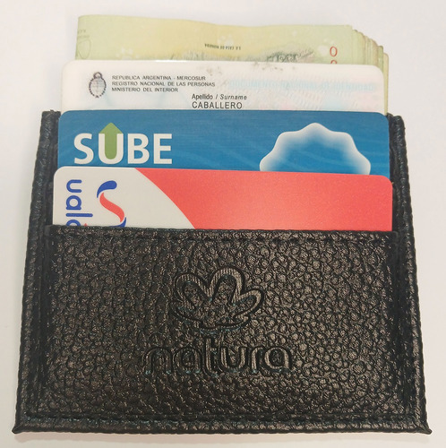 Oferta Única! Porta Tarjetas/sube Calidad Natura, 5 Unidas