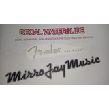 Decal P/ Luthier Fender Jazz Bass