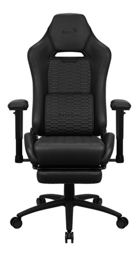 Silla Gamer Aerocool Royal Leatherette Color Charcoal Black