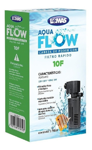 Cabeza Poder C/ Filtro Rapido Aquaflow 10f Sumergible Lomas