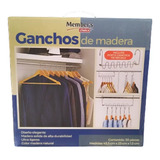 30 Ganchos Madera Maciza + Porta Ganchos (regalo)