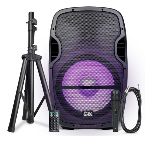 Caixa De Som Ativa Probass Elevate Lp 15 Pol 800w Rms Bt Usb