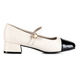 Zapatos Mujer Mary Jane Elegante Clásico Charol Perlas Weide