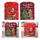 Fundas Para Sillas Navideñas Grinch, 4 Unidades, Decoración