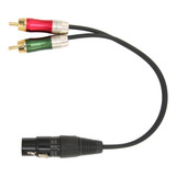 Adaptador De Enchufe Xlr Hembra De 3 Pines A Doble Rca Macho