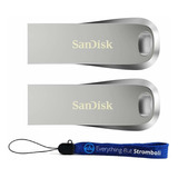 2 Pendrives Sandisk 256gb Ultra Luxe Usb 3.1 Bulk 150mb/s Sp