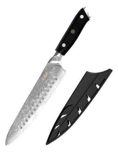 Xyj Cuchillo De Chef De Acero De Damasco De 8 Pulgadas, Cuch