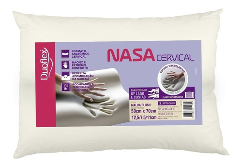 Travesseiro Nasa Viscoelástico Ortopédico Cervical - Duoflex