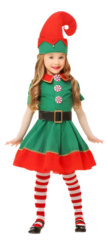 Disfraz De Elfo De Navidad Para Niñas Traje De Elfo 1 Juego