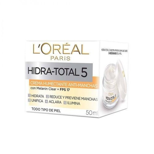 Crema Humectante Anti Manchas L'oréal Paris Hidra-total 5 Para Todo Tipo De Piel De 50ml
