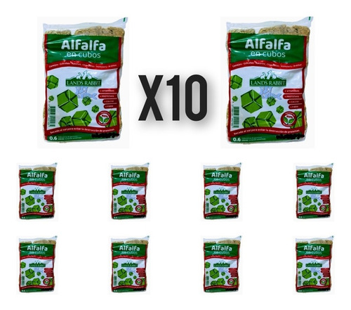 Alfalfa Cubos Cobayo Conejo Hamster X10 Uni Precio Mayorista