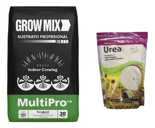 Sustrato Growmix Multipro 20lts Fetilizante Urea Lj 500gr