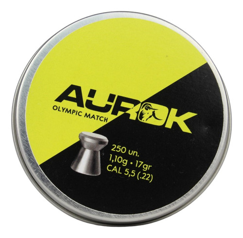 Chumbinho Aurok Olympic 17gr 250 Unidades 5.5mm