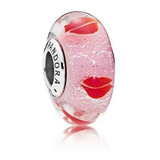 Charm Pandora Murano Besos Alrededor Del Cristal Original