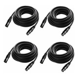 Jlpow - Cable Flexible Dmx De 25 Pies, Chapado En Oro, 3 Pin