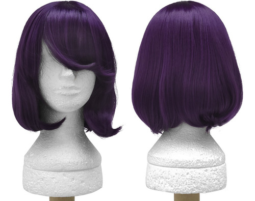 Peruca Curta Cosplay Long Bob C/ Franja Wig Cores Fantasia