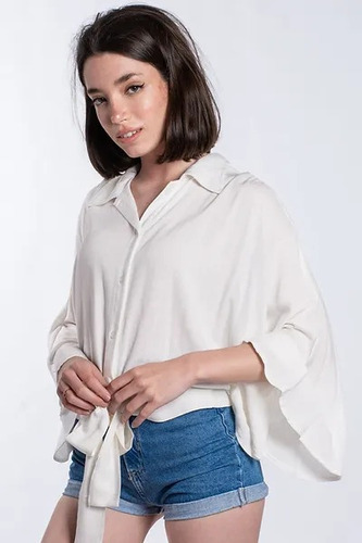 Camisa Mujer, Manga Oxford De Lino, Modelo Dolman 