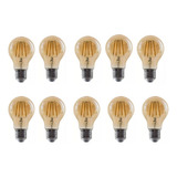 Pack Lampara Led Filamento Vintage A60 X 10 Unidades