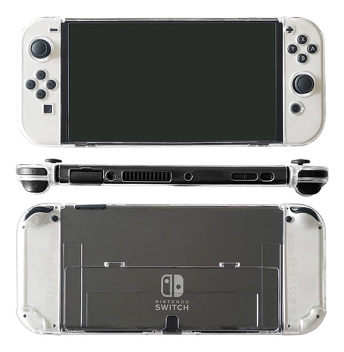 Mica Cristal Y Funda Rígida Para Nintendo Switch Oled