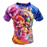 Playera Sublimada Full Print Niño Sonic. 