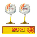 Tapete Decorativo Gin Gordons Bancada E Balcao + 2 Taças Cor Amarelo