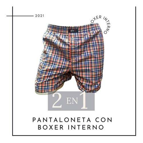 Pantaloneta Con Boxer Interno Para Boxer Pack X 6 Uds.
