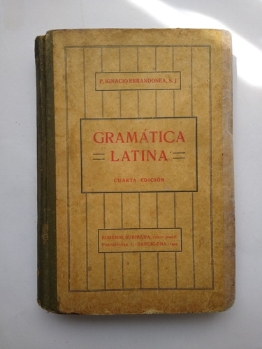 Gramática Latina / Ignacio Errandonea