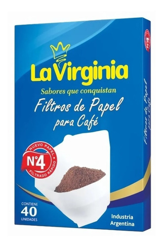 Filtro Cafe Papel Doble #4  X40u Nuevo Papel Filtrado Rapido