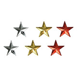 Adorno Navideño Estrellas Mini Metalizadas Colgante Árbol X6