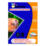 100 Micas Termolaminadora Plastificadora Carta 100mic