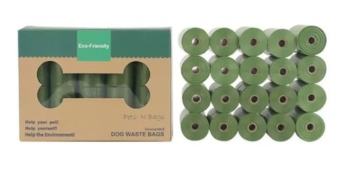 20 Rollos 300 Bolsas Biodegradables Aseo Excremento Mascotas