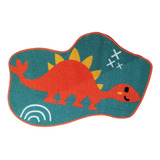 Tapete Decorativo Infantil Ref Dino Formato Silueta Naranja