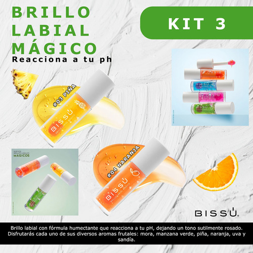 Brillo Labial Mágico Bissú Línea Labios - Set 2 Tonos