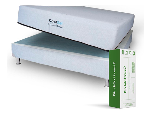 Colchón King Size Cool Gel  Con Box Bio Mattress 