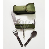 Set De Cubiertos Para Camping Cuchillo Tenedor Cuchara Mod 5