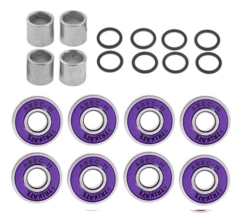 8pcs Skateboard Bearings Abec 11 Precision 608 2rs Com