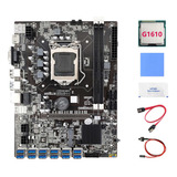 Placa Base B75 Eth Mining De 12 Pulgadas A Usb+cpu G1610+con