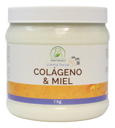 Crema Colágeno Con Miel Con Filtro Solar Piel Más Joven 1 Kg Momento De Aplicación Día/noche Tipo De Piel Todo Tipo De Piel