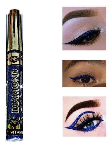 Delineador Líquido Colores Glitter Marca Diamond Naturalgirl