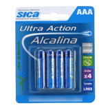 Blister Pilas Aaa Alcalinas 1,5v Sica No Recargable 4 Unidad