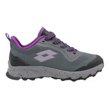 Zapatilla Trail Running Mujer Lotto - Moonrun Lc Gris