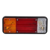 Faro Trasero Universal 267x104 Ambar Rojo Cristal.