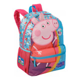 Mochila Escolar Infantil Feminina Peppa Pig Rosa Sestini 