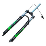 Garfo Suspensão Bike Aro 29 Mt-20 Com Trava 100mm Alumínio Cor Preto+verde