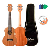 Ukulele Kalani Concerto Kayne Natural Sapele Kal-300 + Capa