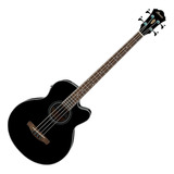 Baixolão Eletroacústico 4 Cordas Ibanez Aeb8e Bk Preto