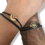 Par De  Pulseras Para Parejas, Sol Y Luna Cadena Ajustable 